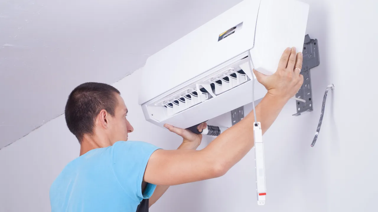 Residential split system air conditioning installation